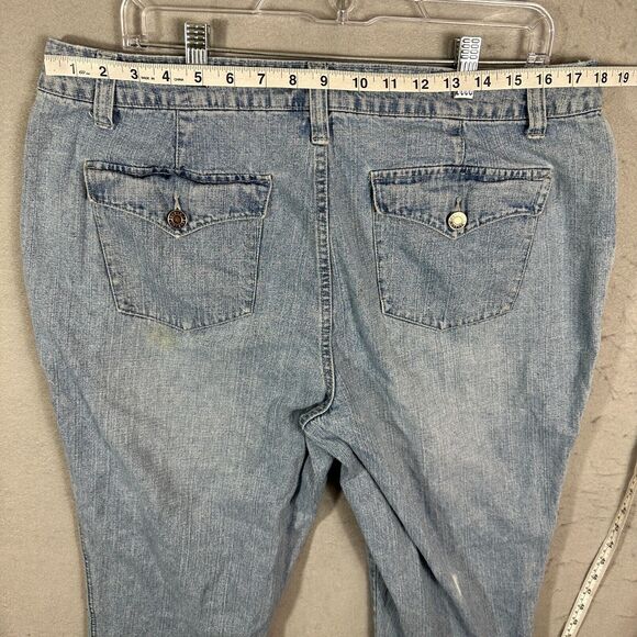 CJ Banks Womens Capris Jeans Blue Pockets Plus Size 16W - Picture 11 of 13